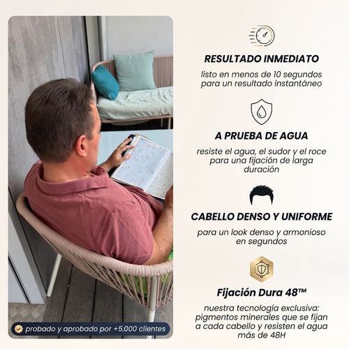Fibra Dura — Cubre calvas y entradas en 10 segundos