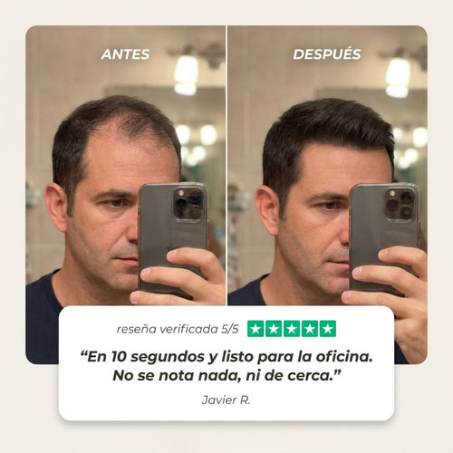 Fibra Dura — Cubre calvas y entradas en 10 segundos